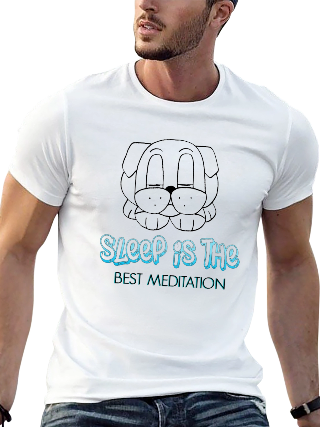 Camiseta Negra Unisex Sleep is the Best Meditation