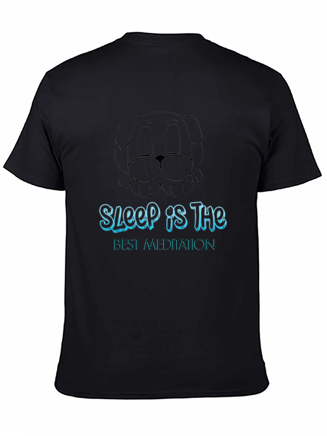 Camiseta Negra Unisex Sleep is the Best Meditation