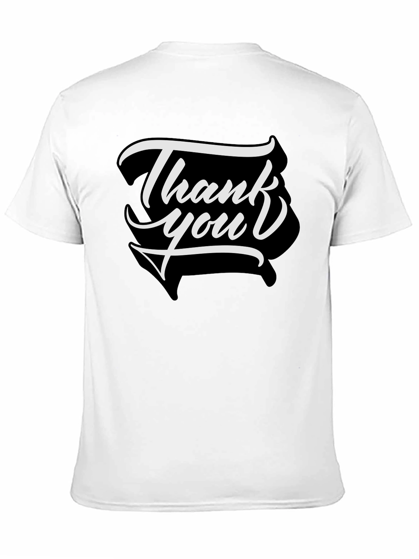 Camiseta Negra Thank You Casual y Moderna