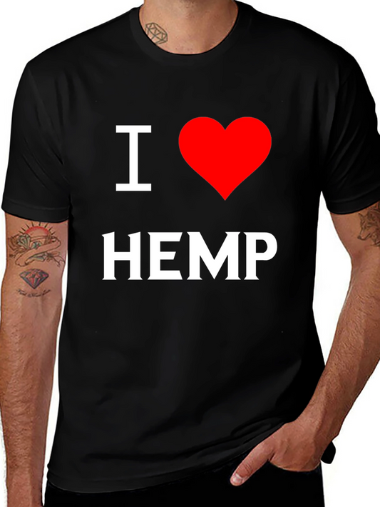 Camiseta Negra I ❤️ Hemp