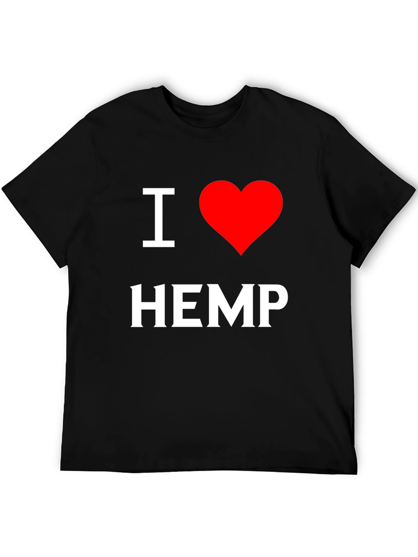 Camiseta Negra I ❤️ Hemp