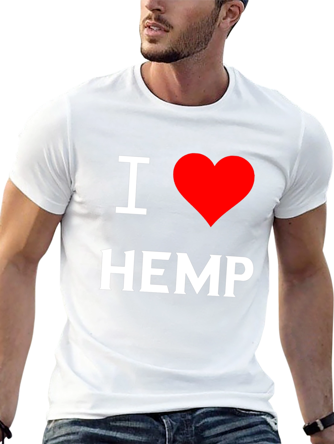 Camiseta Negra I ❤️ Hemp