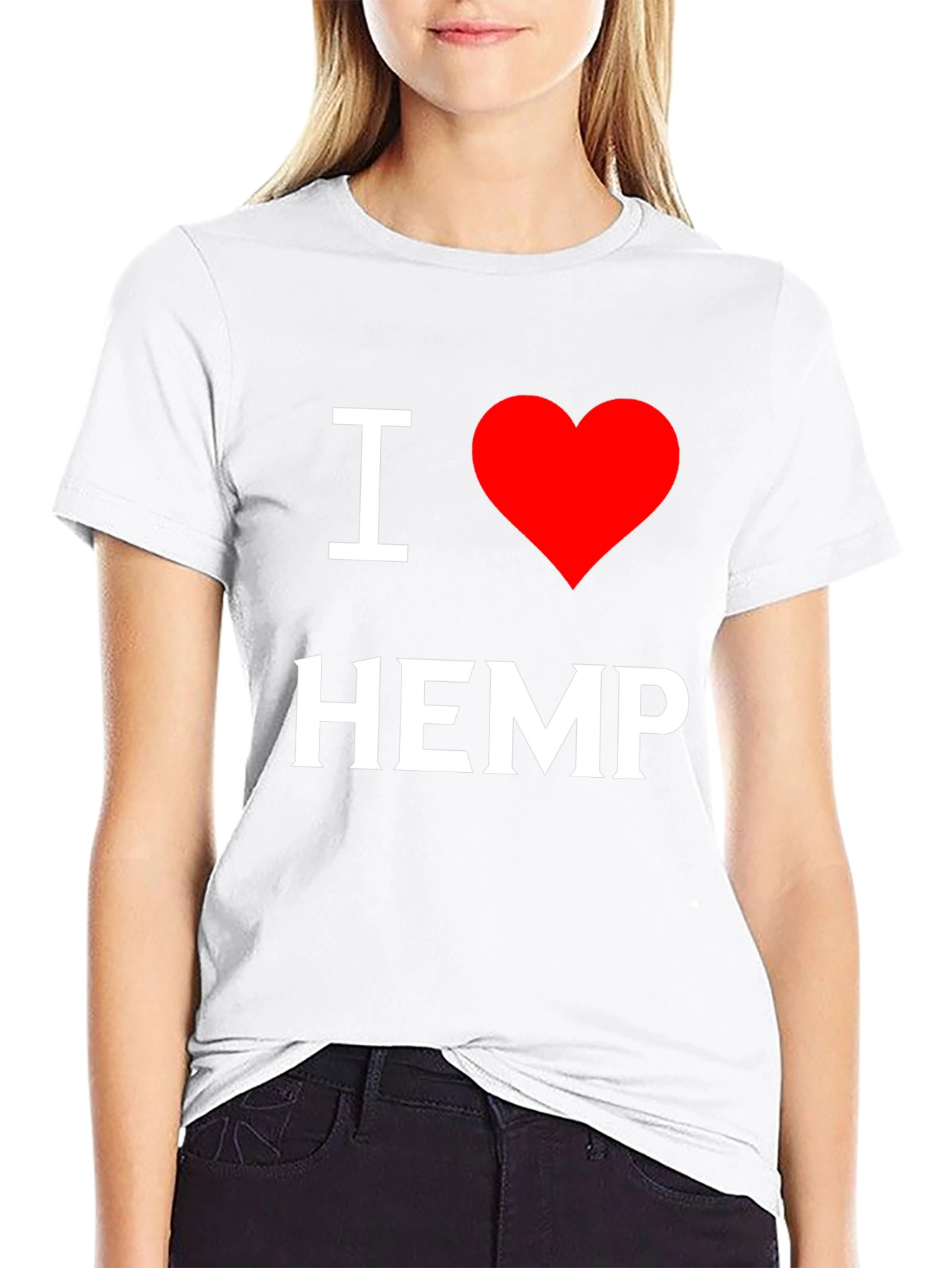 Camiseta Negra I ❤️ Hemp