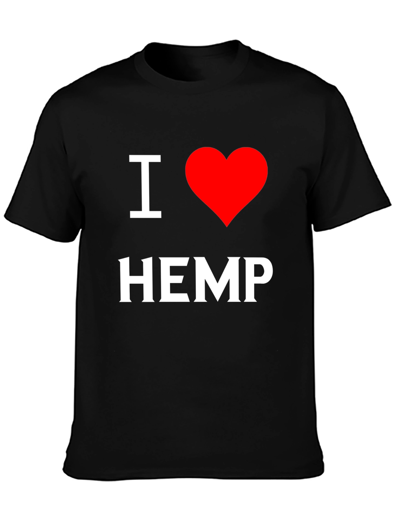 Camiseta Negra I ❤️ Hemp
