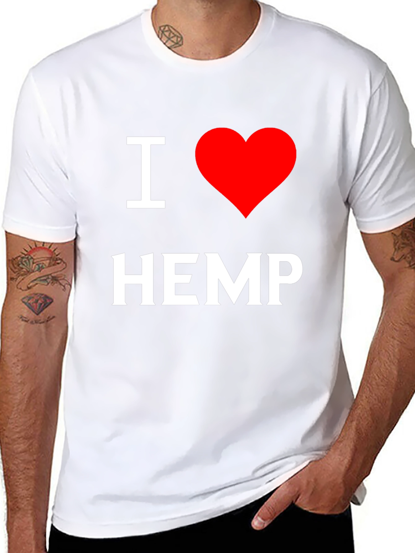 Camiseta Negra I ❤️ Hemp