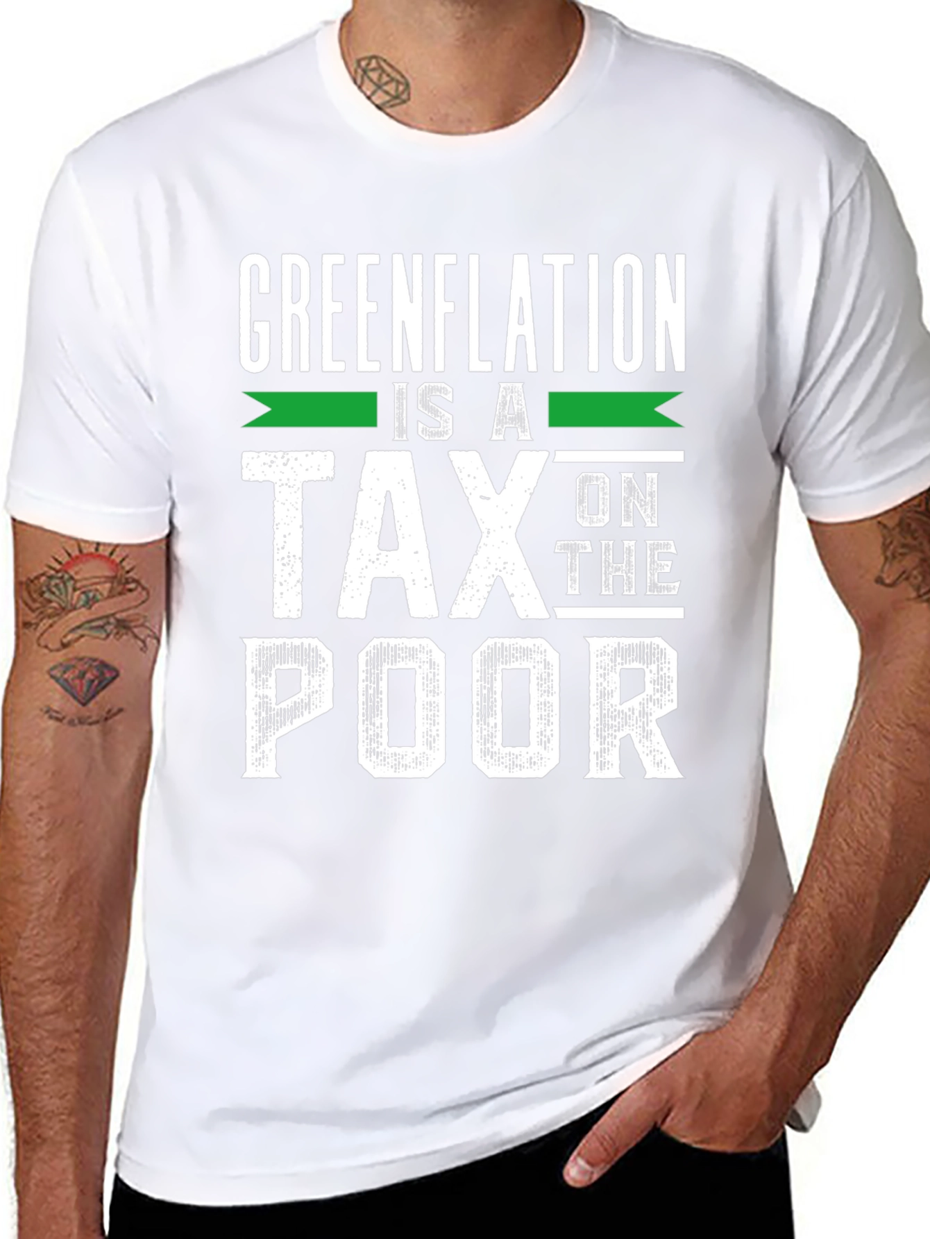 Camiseta Negra: Greenflation es un impuesto sobre los pobres