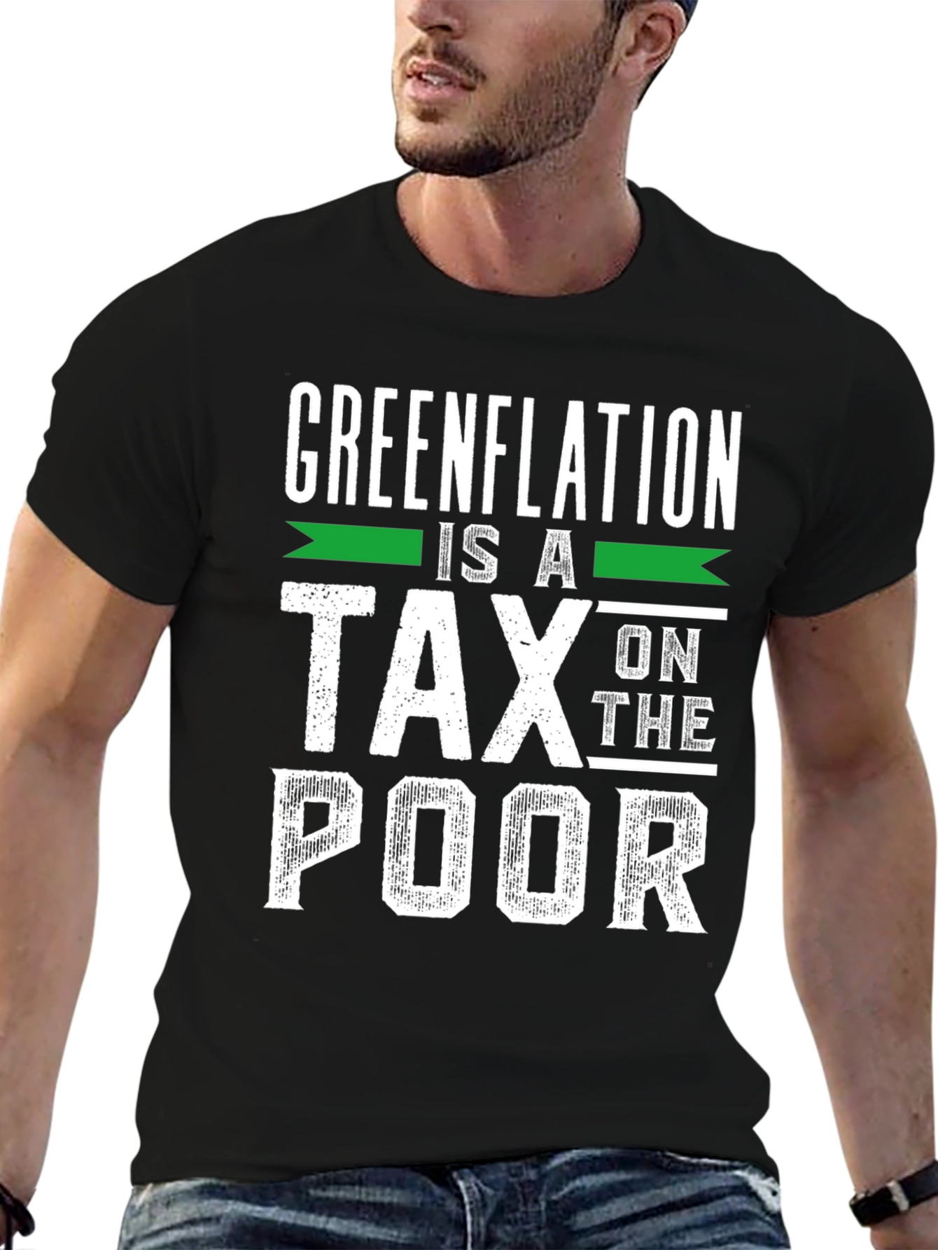 Camiseta Negra: Greenflation es un impuesto sobre los pobres