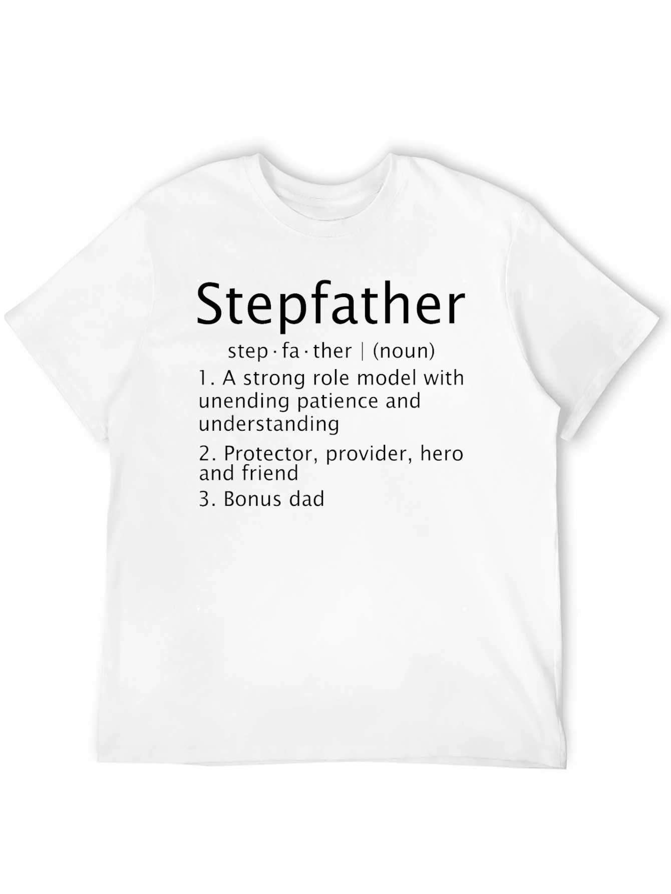 Camiseta Negra para Padrastro - Definición