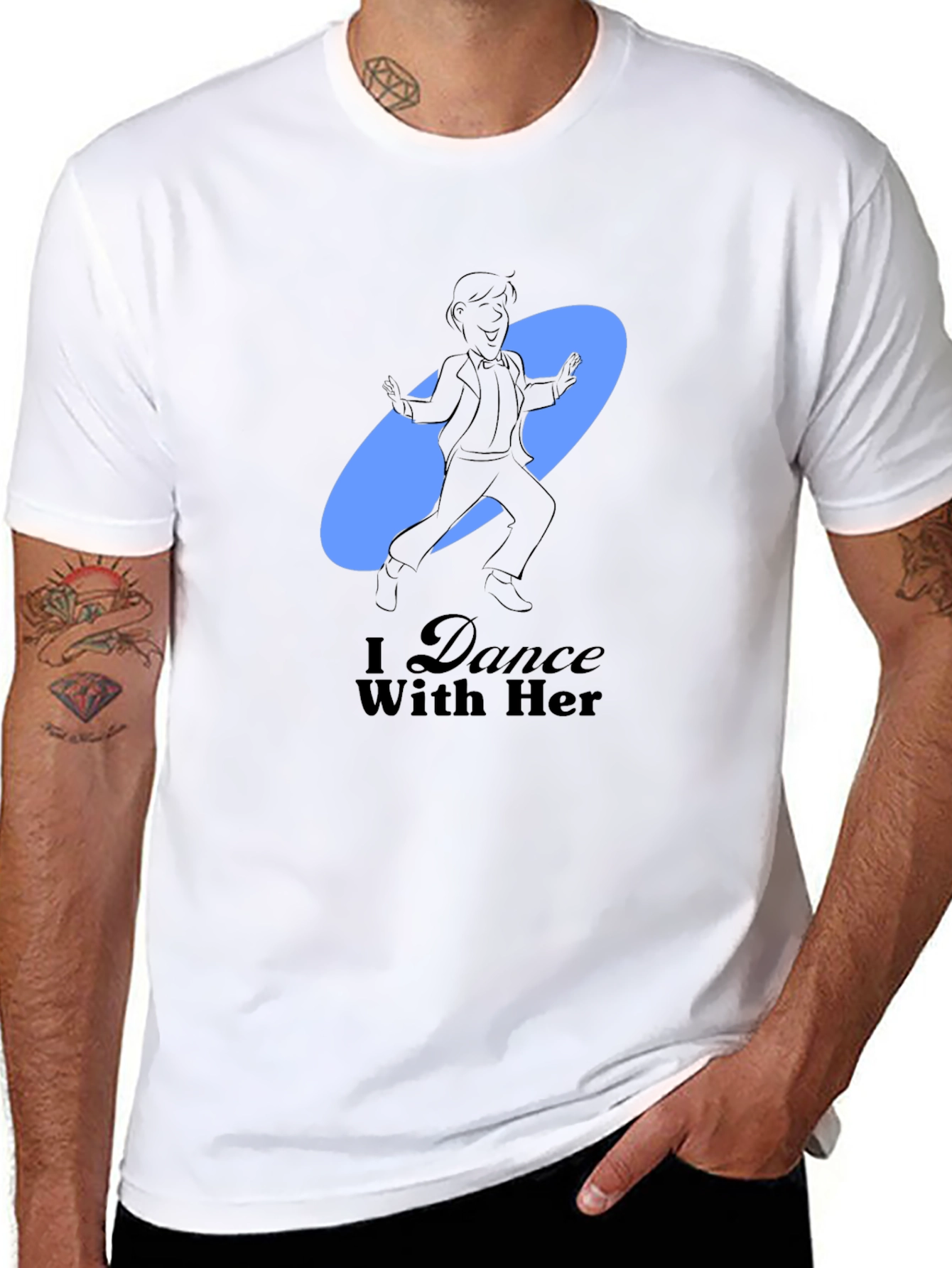 Camiseta Negra Hombre I Dance With Her