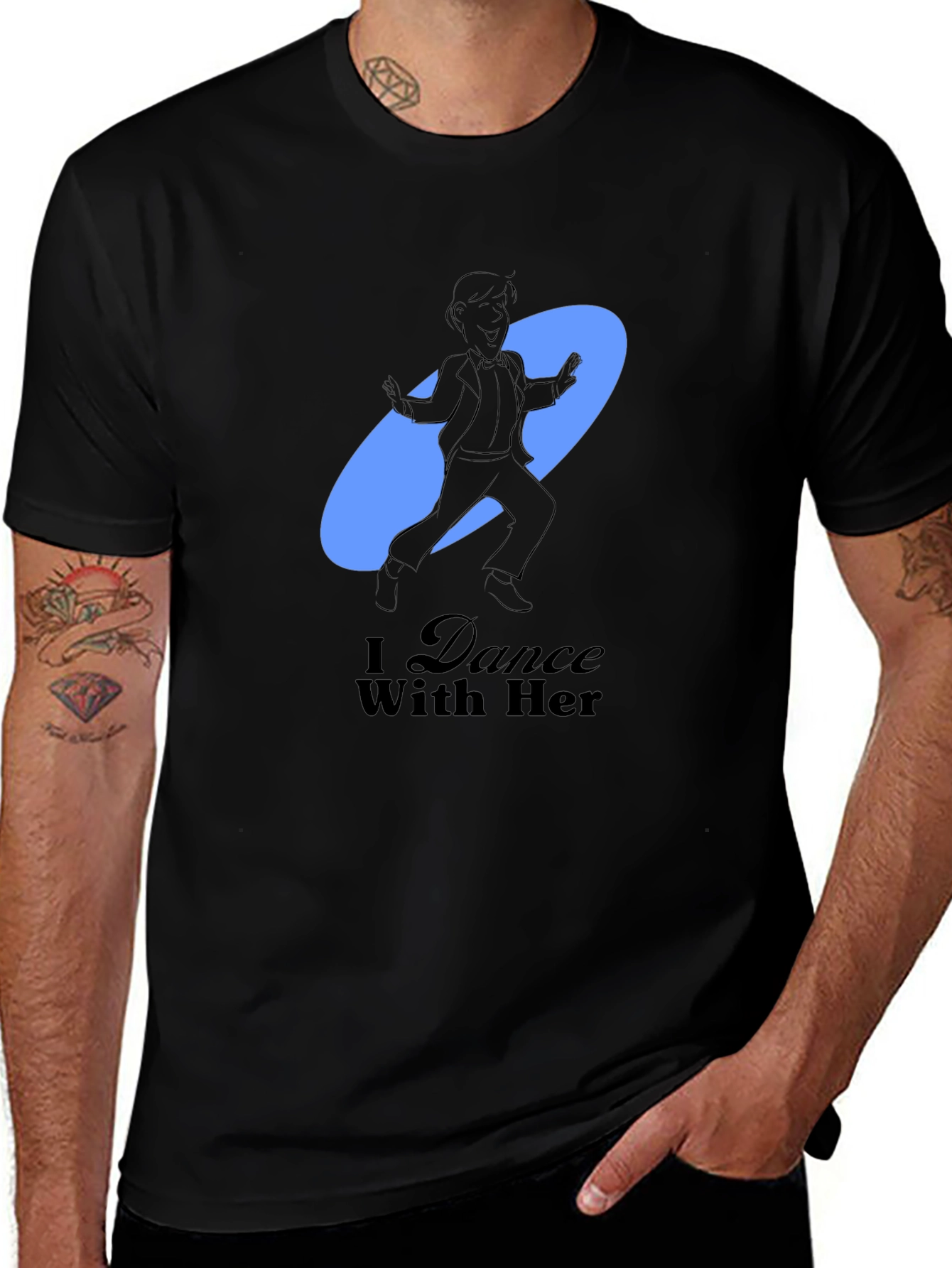 Camiseta Negra Hombre I Dance With Her