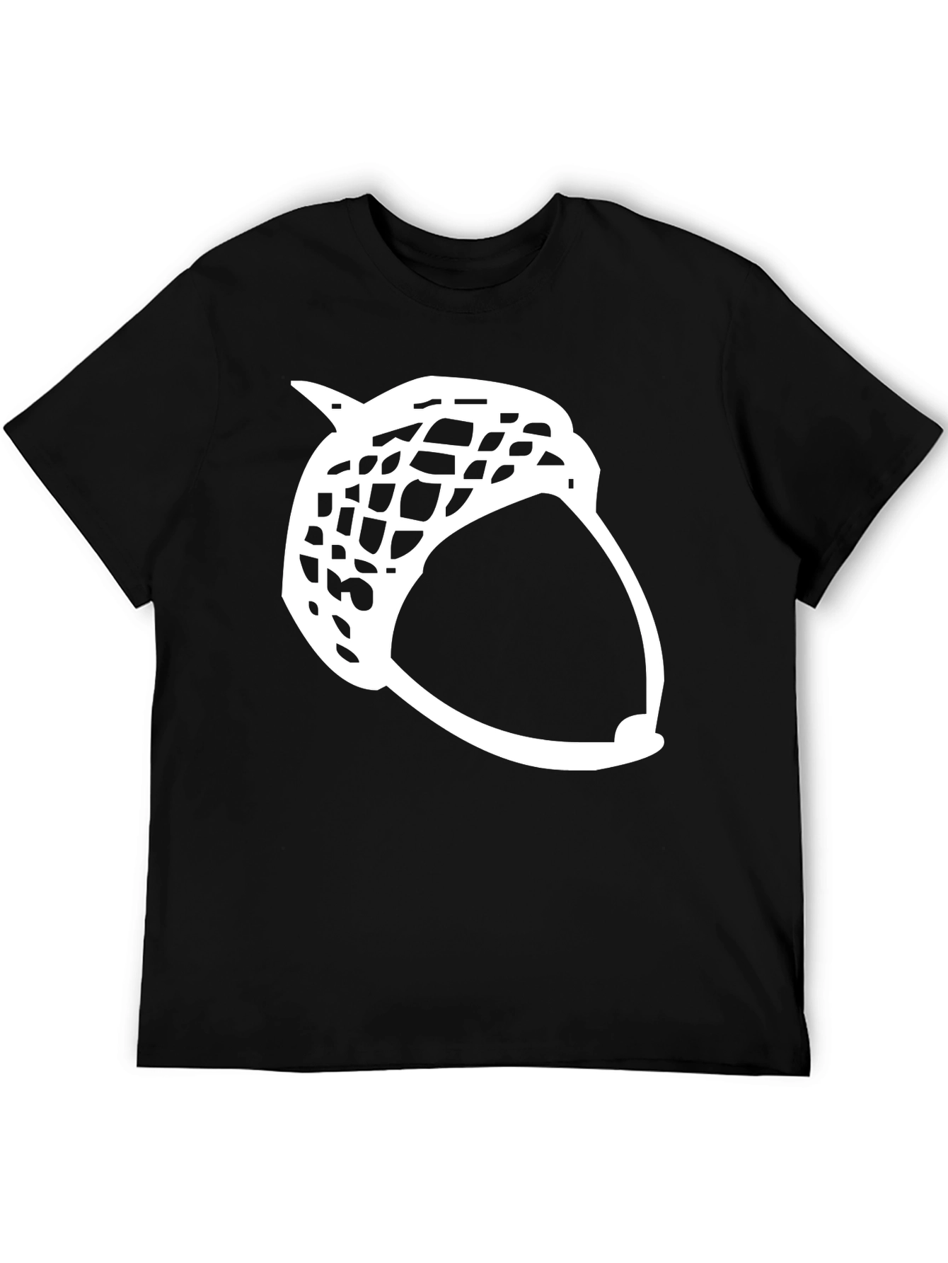 Camiseta Negra Diseño Bellota Contorno Blanco