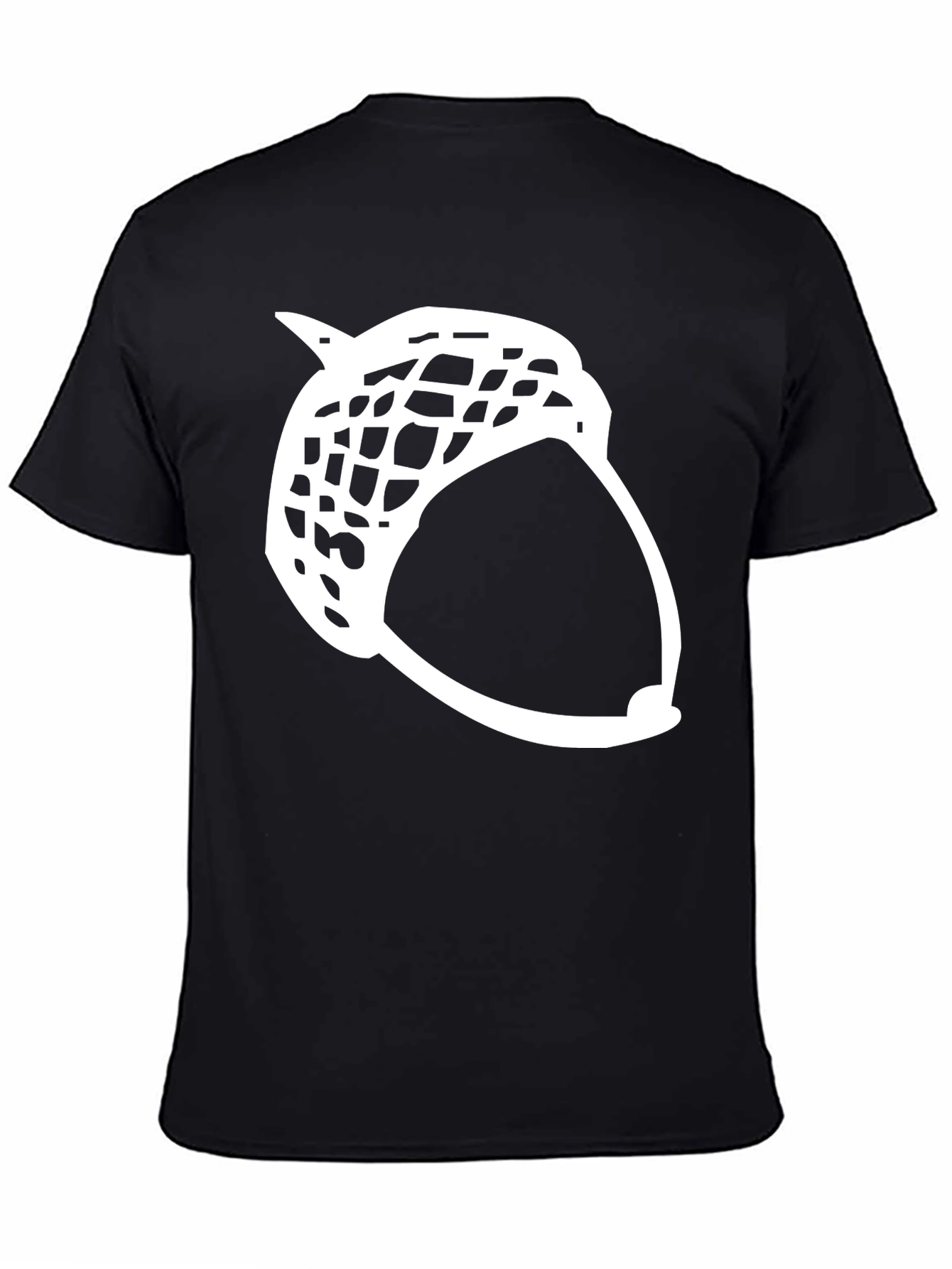 Camiseta Negra Diseño Bellota Contorno Blanco