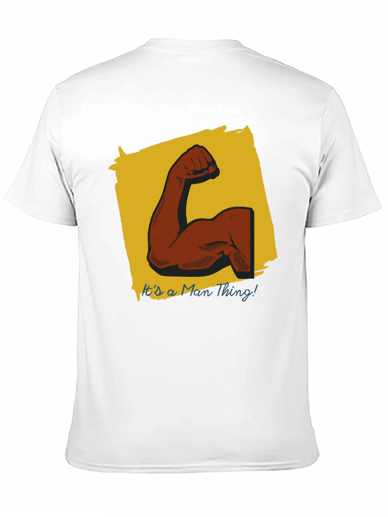 Camiseta Negra con Diseño de Brazo Musculoso