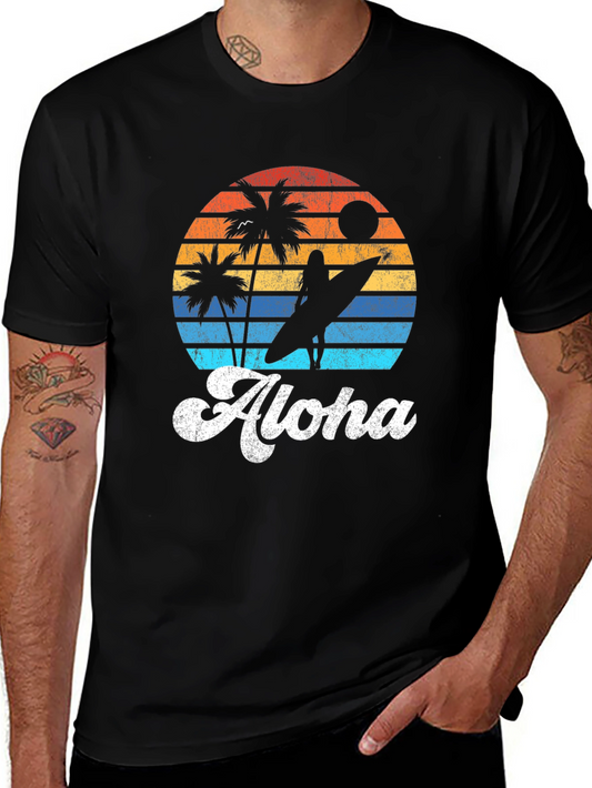 Camiseta Aloha Retro Surf Vintage Vacaciones Playa