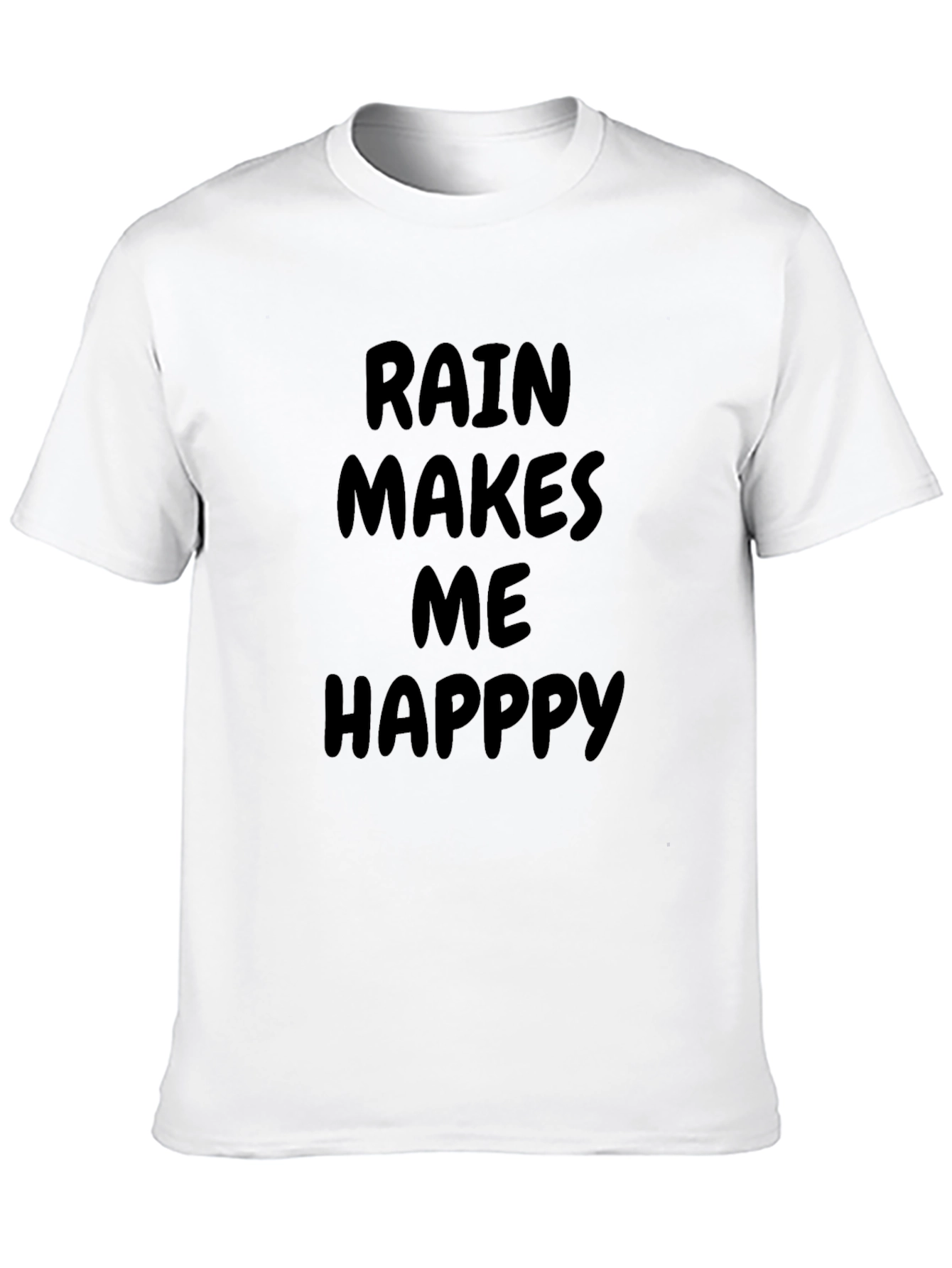 Camiseta Negra Rain Makes Me Happy