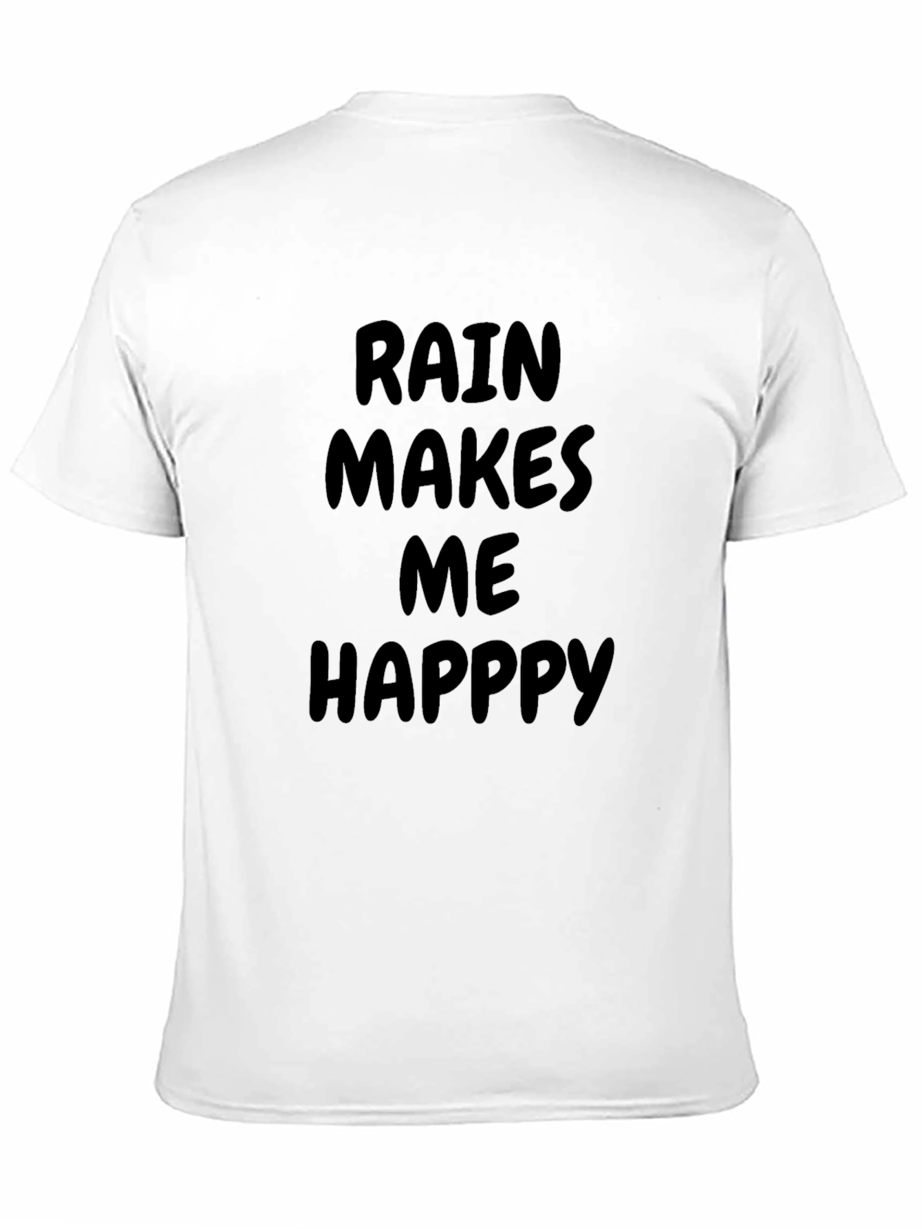 Camiseta Negra Rain Makes Me Happy