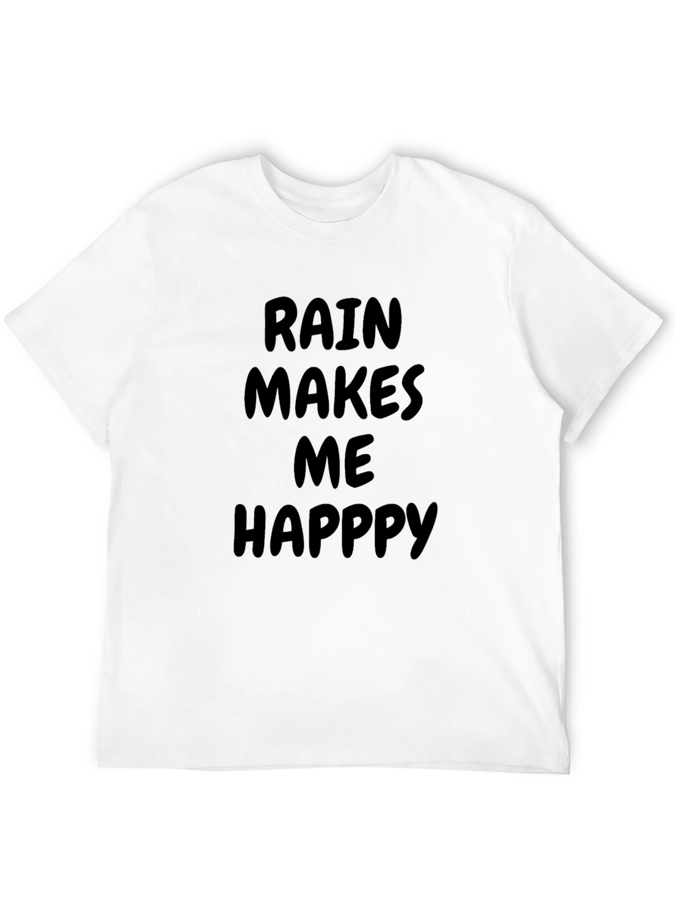 Camiseta Negra Rain Makes Me Happy