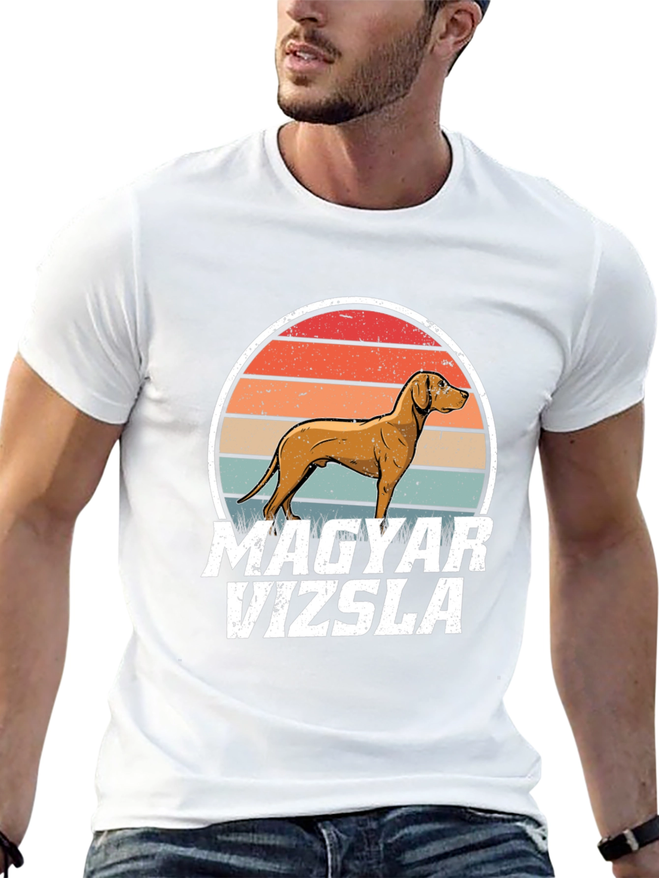 Camiseta Vizsla Húngaro Atardecer Retro