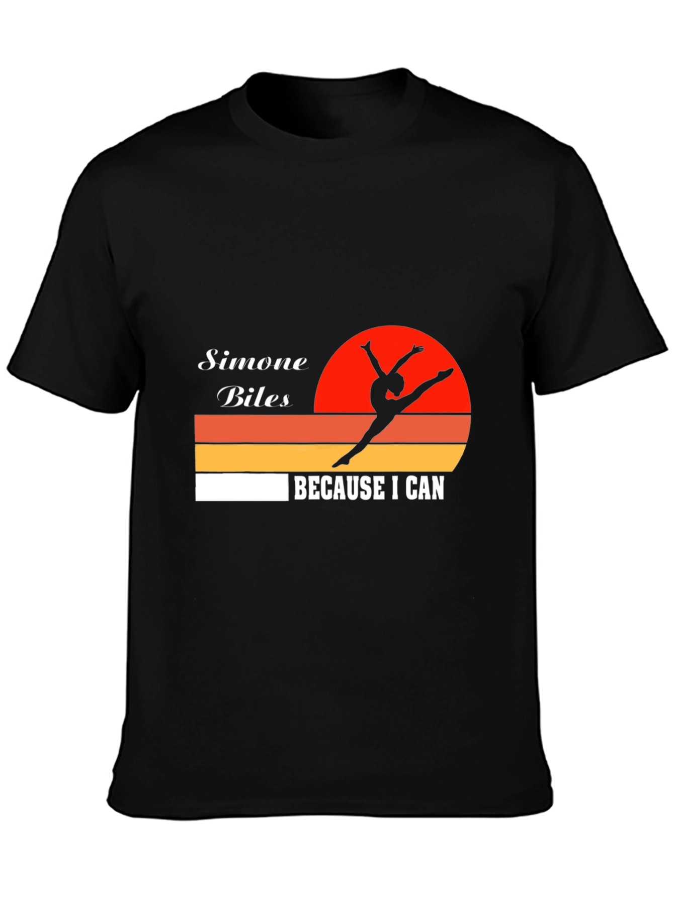 Camiseta Negra Deportiva Simone Biles Retro