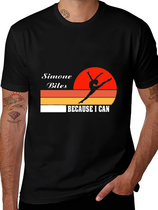 Camiseta Negra Deportiva Simone Biles Retro