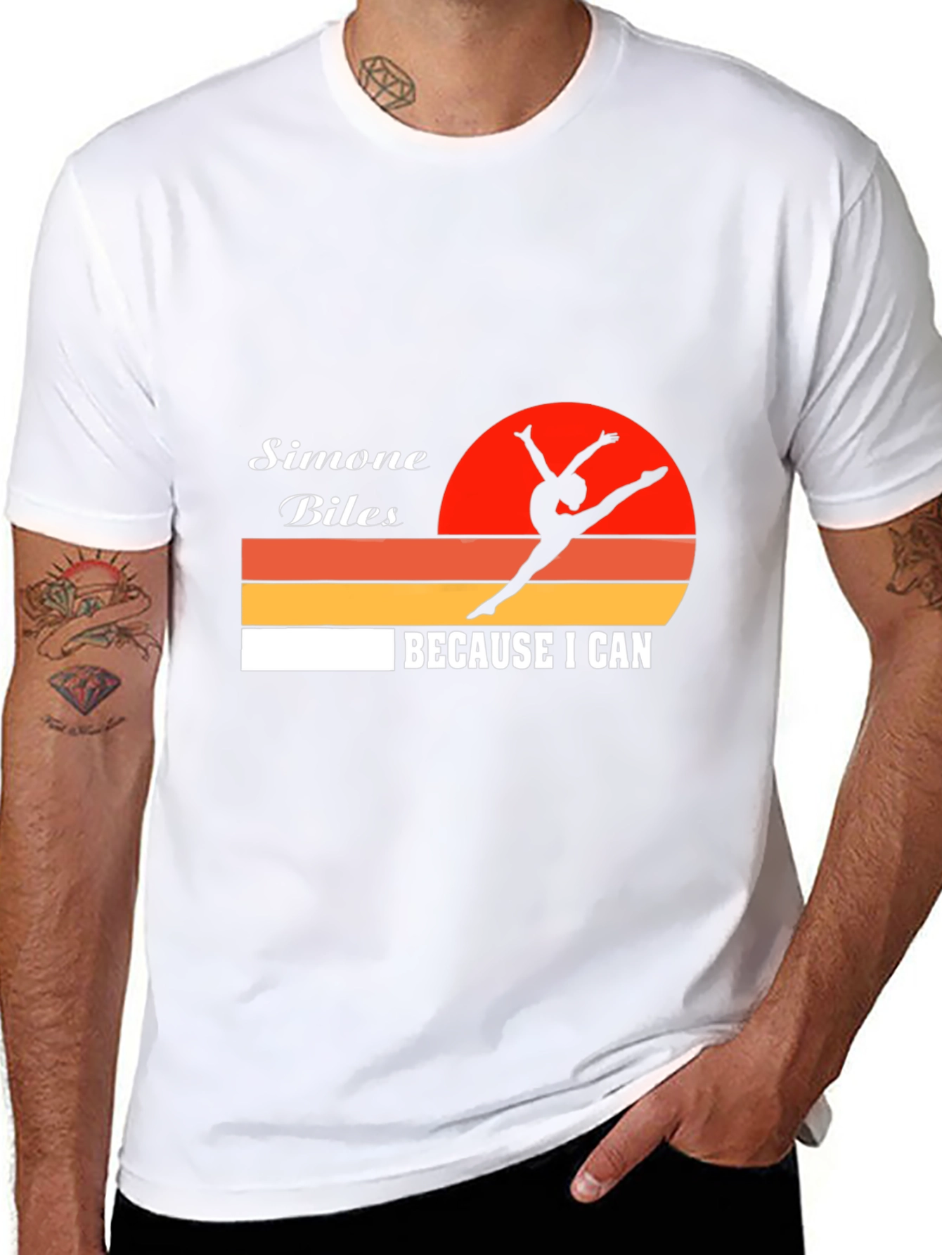 Camiseta Negra Deportiva Simone Biles Retro