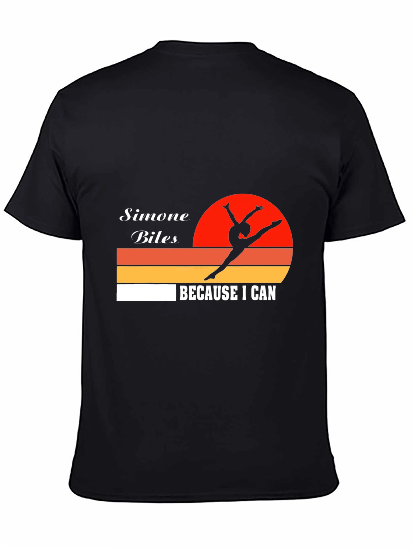 Camiseta Negra Deportiva Simone Biles Retro