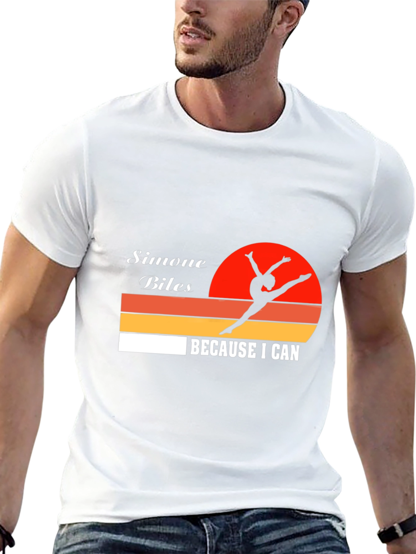 Camiseta Negra Deportiva Simone Biles Retro