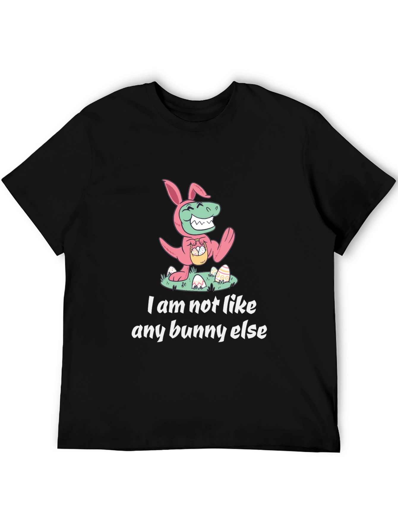Camiseta Divertida de Pascua Dinosaurio-Conejo
