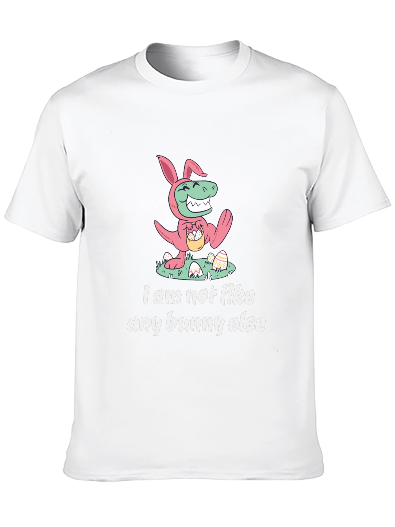 Camiseta Divertida de Pascua Dinosaurio-Conejo