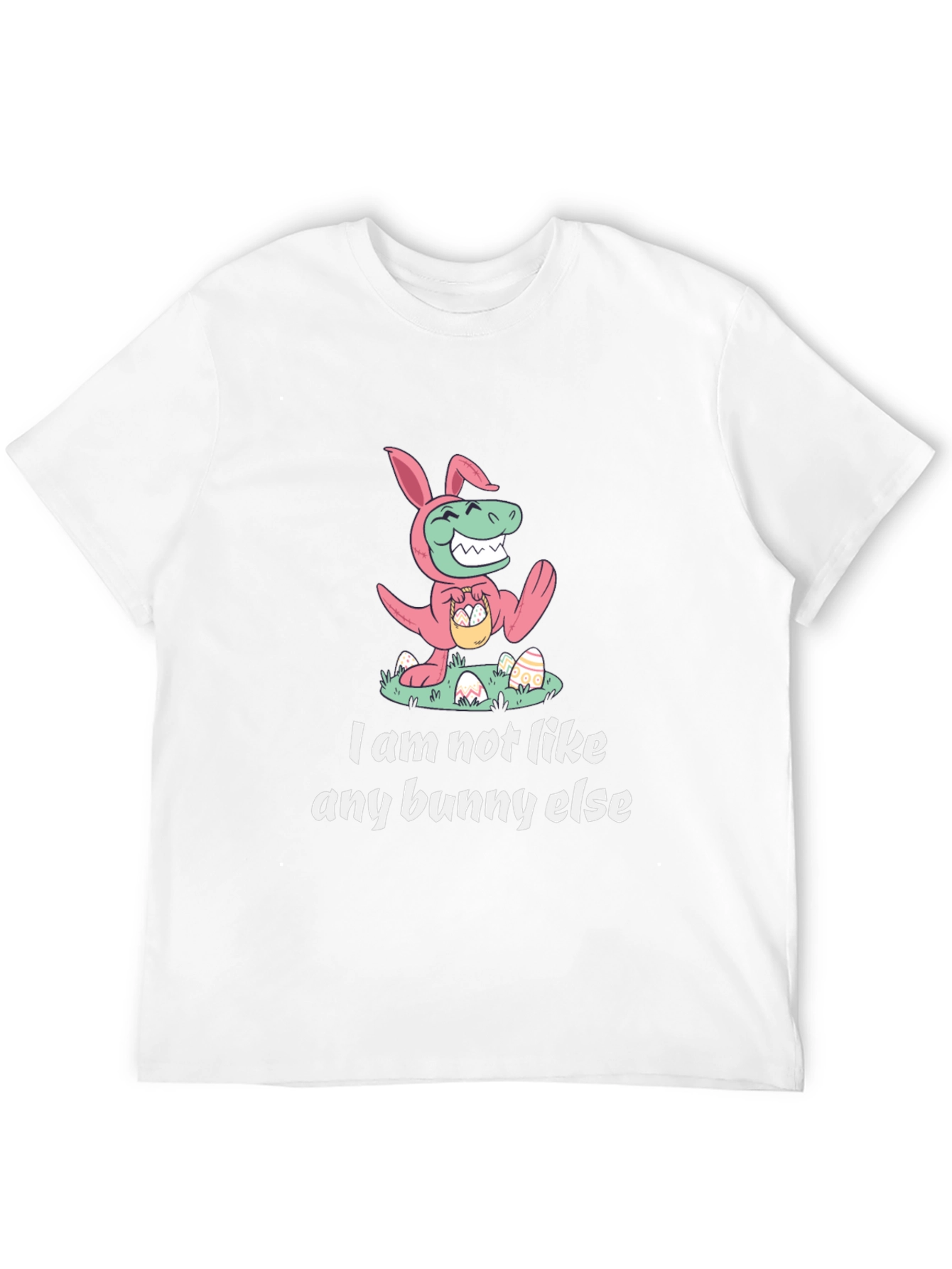 Camiseta Divertida de Pascua Dinosaurio-Conejo