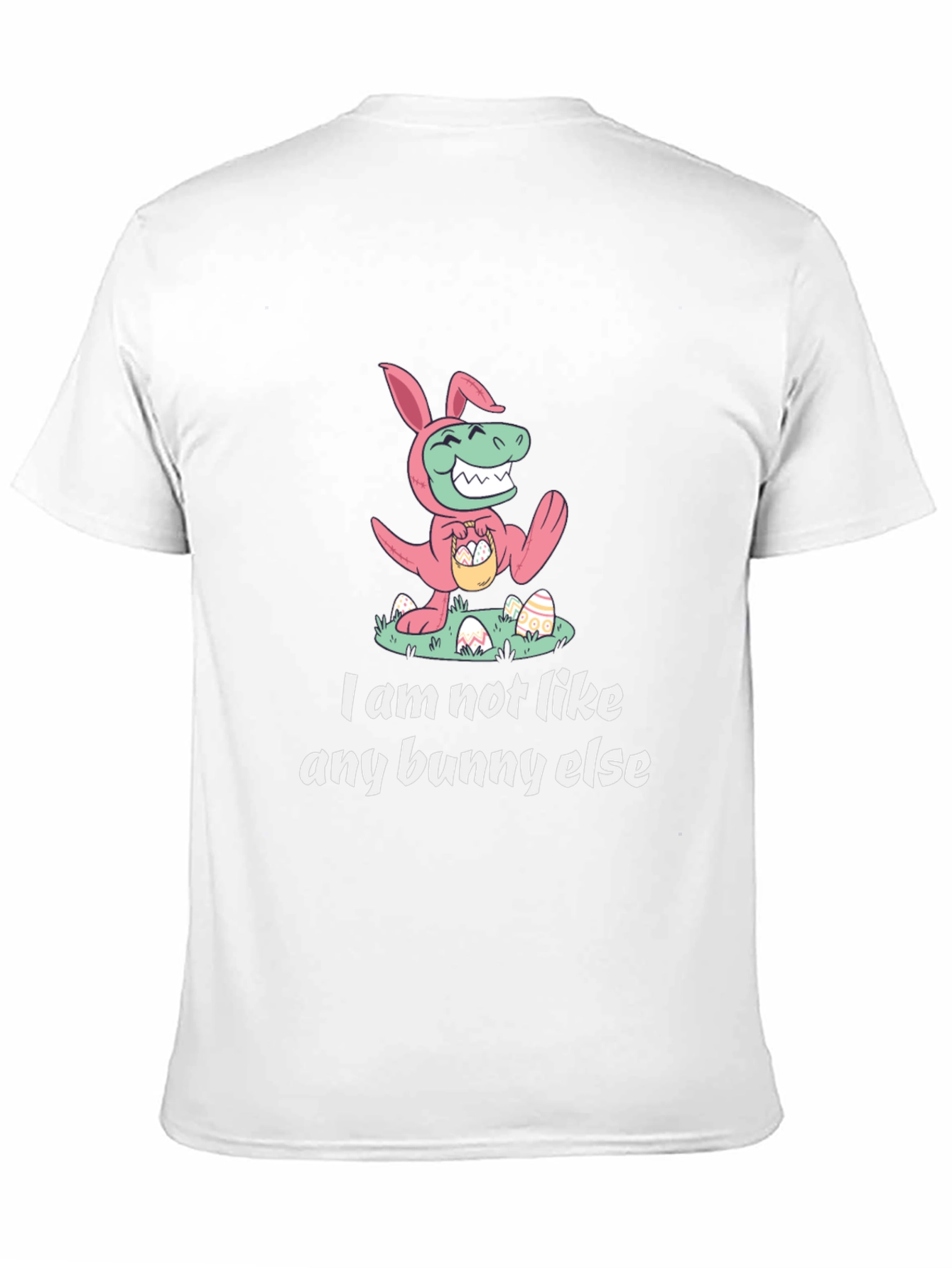 Camiseta Divertida de Pascua Dinosaurio-Conejo