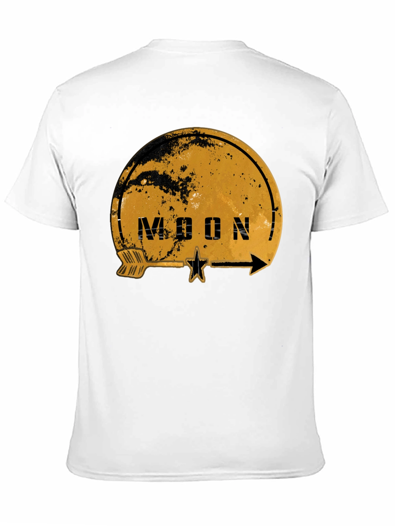 Camiseta Negra Estampada Moon