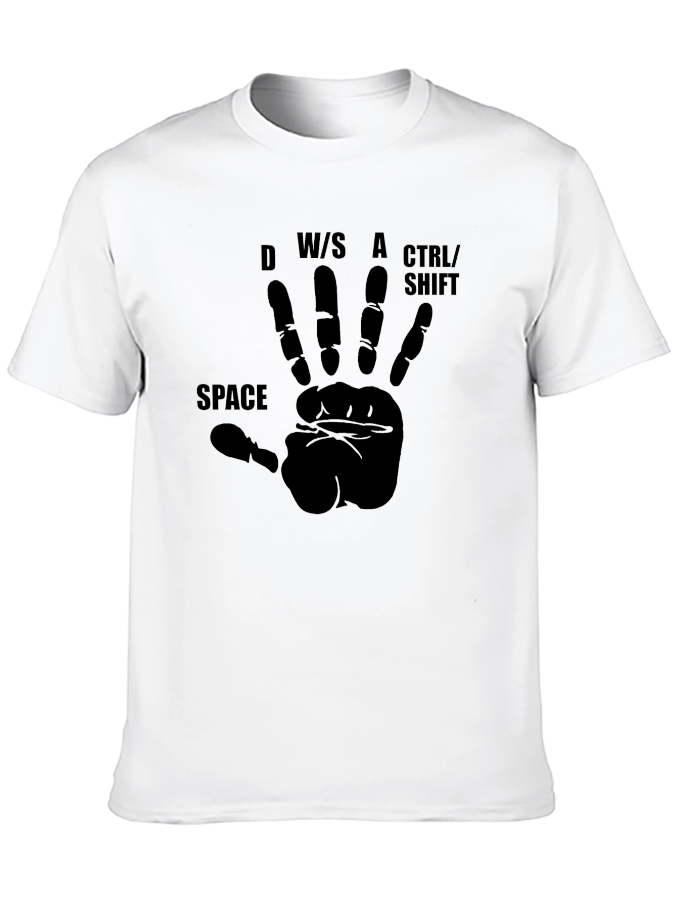 Camiseta Negra Gamer: ¡Controla con una Mano!