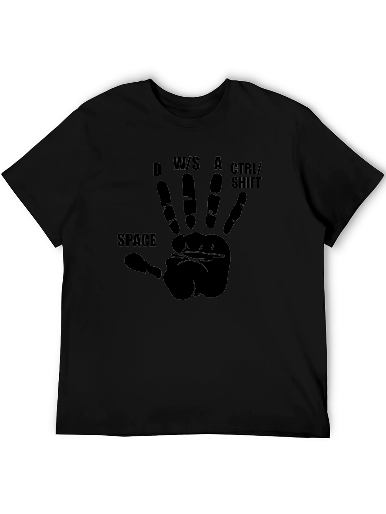 Camiseta Negra Gamer: ¡Controla con una Mano!
