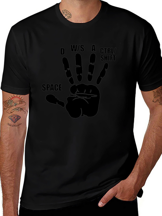 Camiseta Negra Gamer: ¡Controla con una Mano!