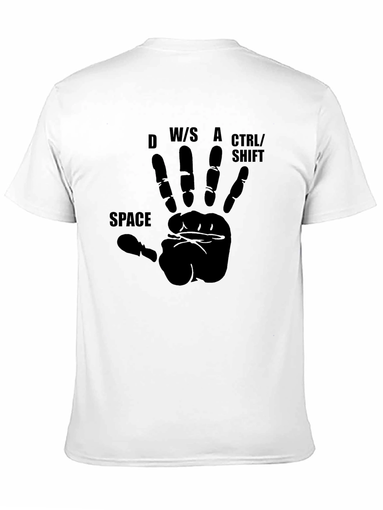 Camiseta Negra Gamer: ¡Controla con una Mano!