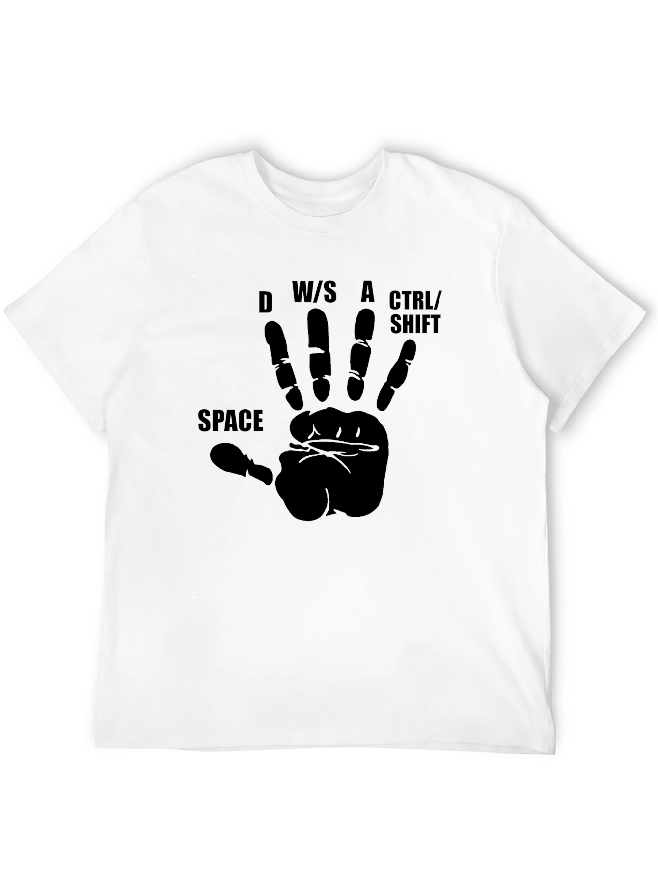 Camiseta Negra Gamer: ¡Controla con una Mano!