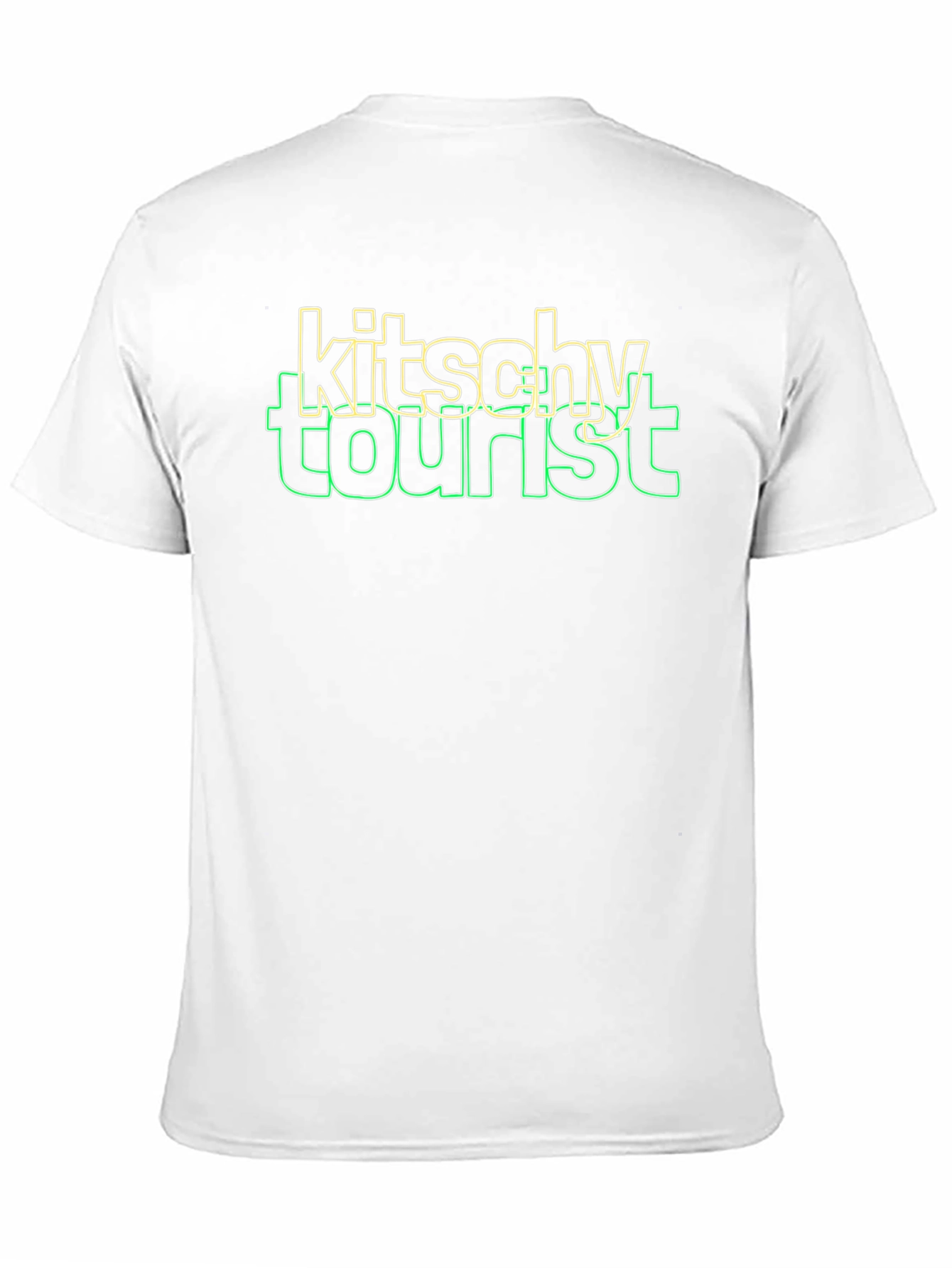 Camiseta Negra Kitsch Tourist Diseño Casual