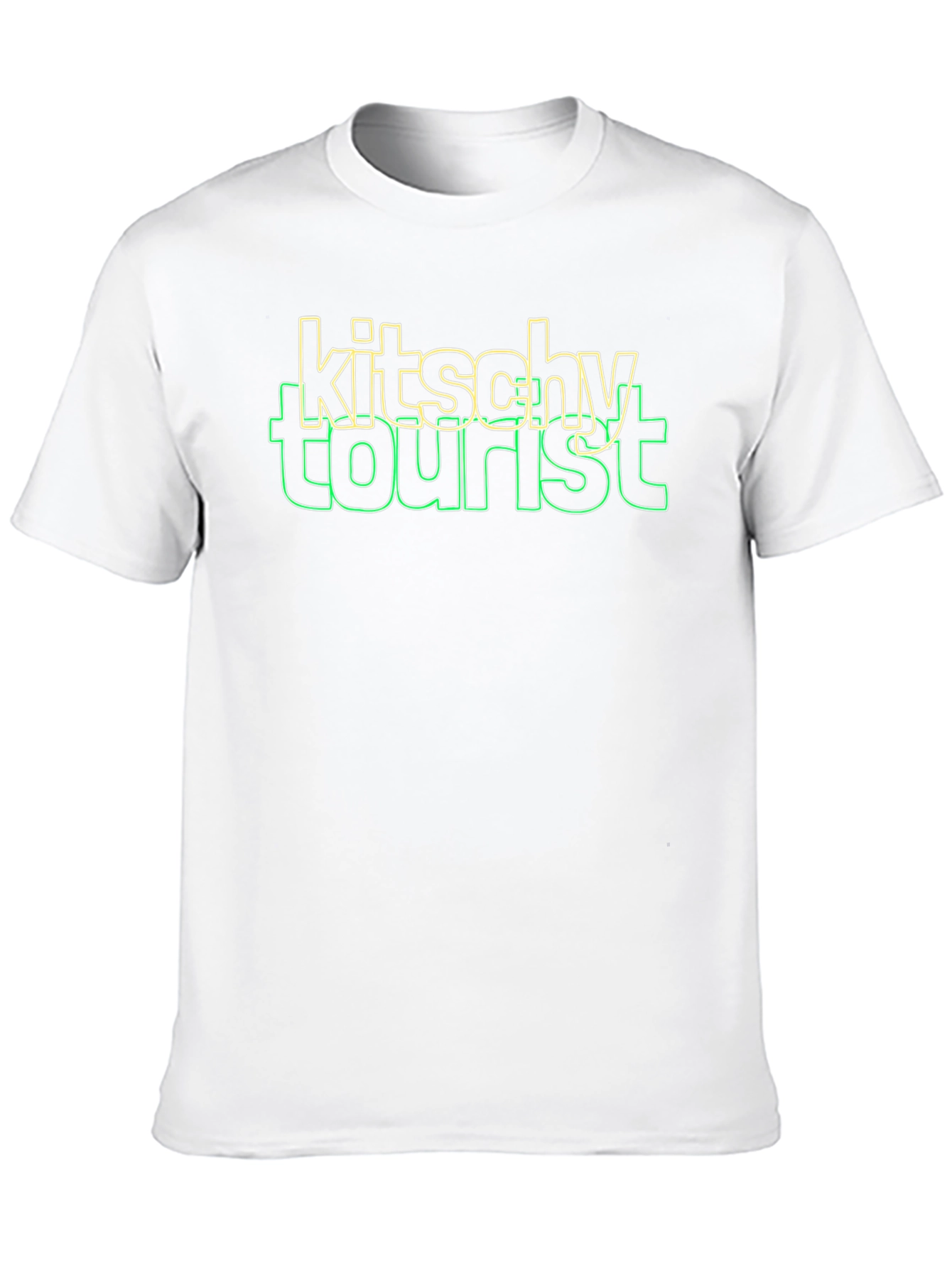 Camiseta Negra Kitsch Tourist Diseño Casual