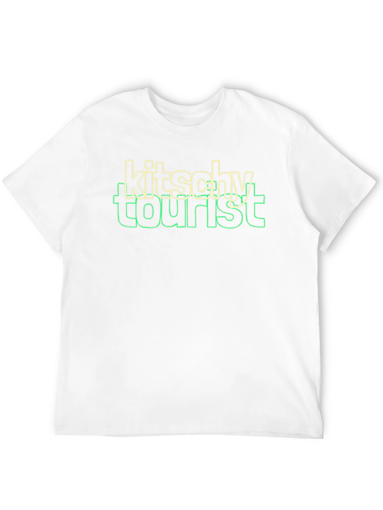 Camiseta Negra Kitsch Tourist Diseño Casual