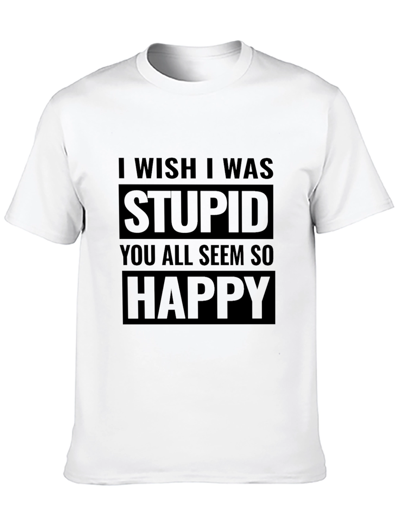 Camiseta Negra Stupid Happy