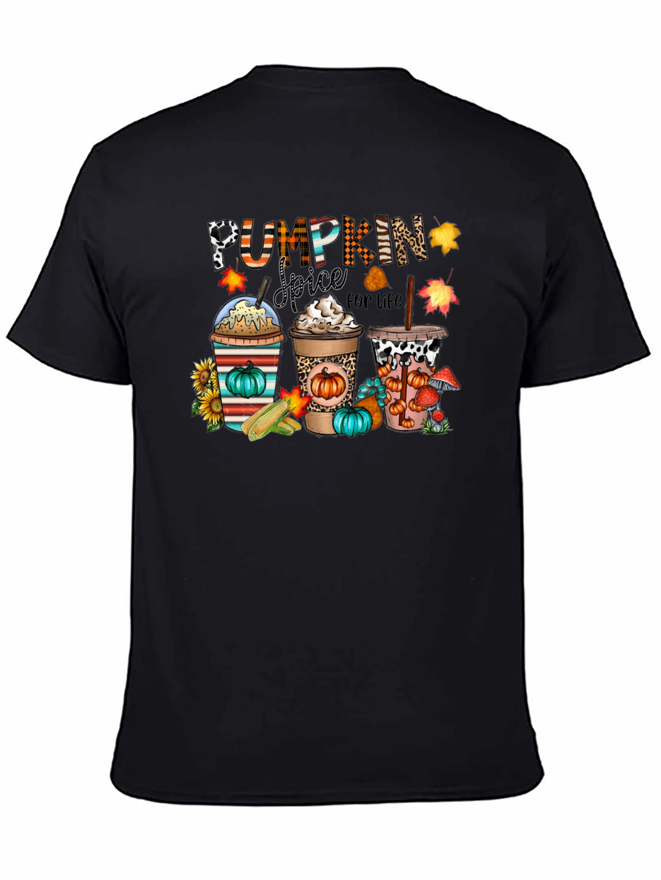 Camiseta Negra Pumpkin Spice For Life