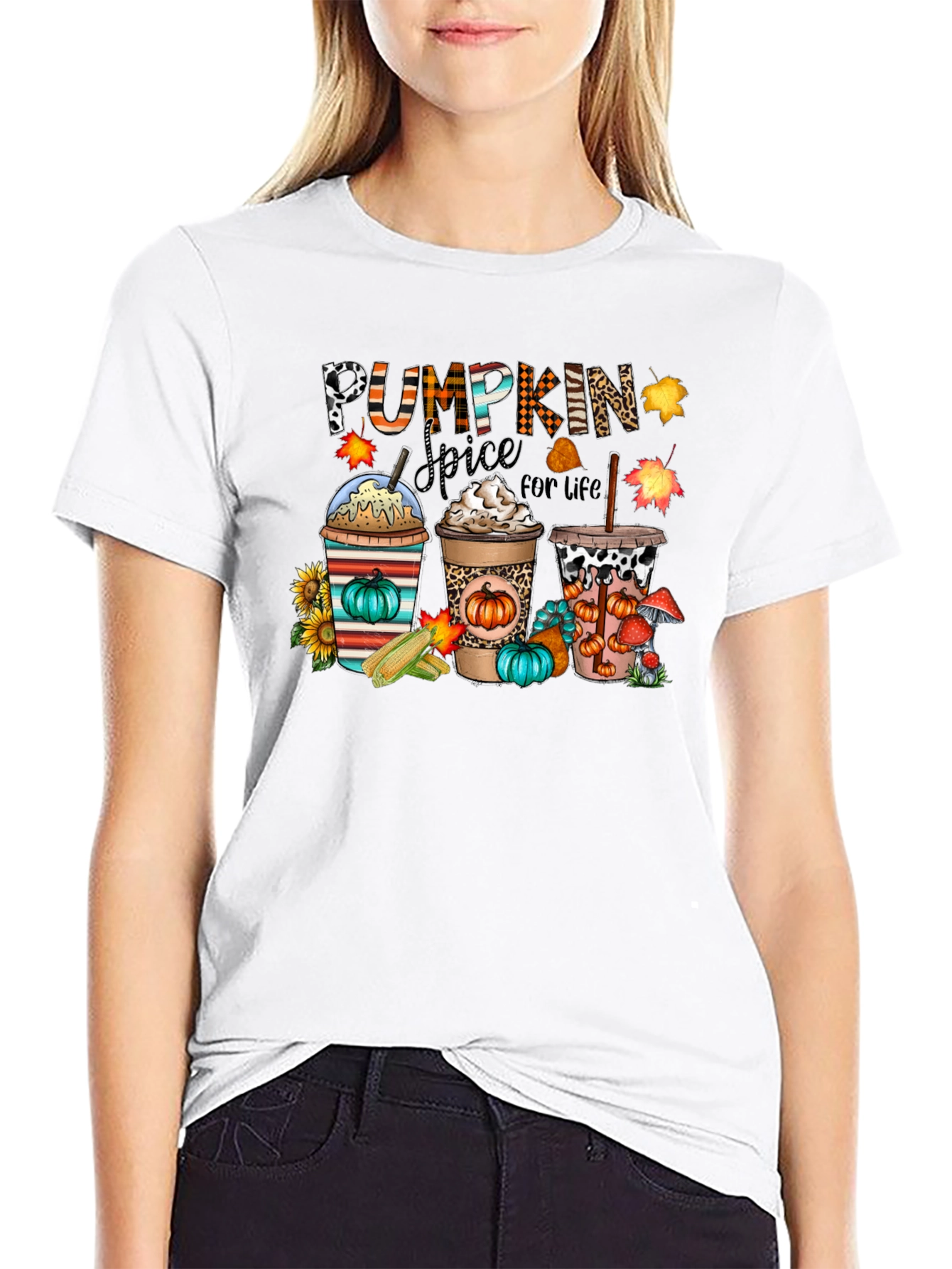 Camiseta Negra Pumpkin Spice For Life