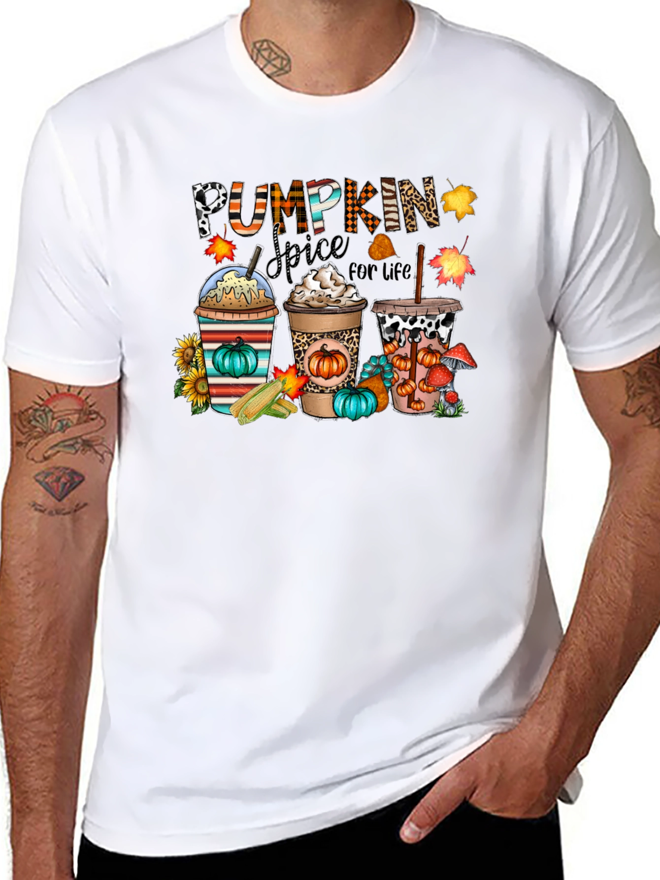 Camiseta Negra Pumpkin Spice For Life