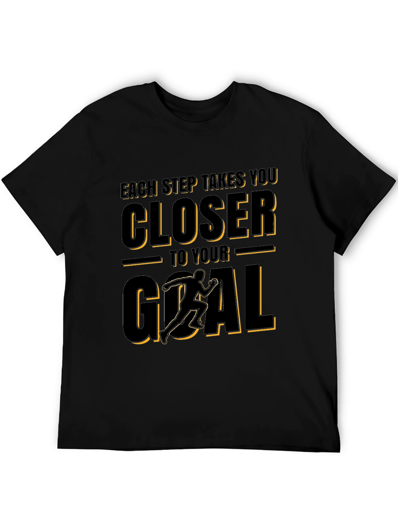 Camiseta Negra Deportiva Motivacional