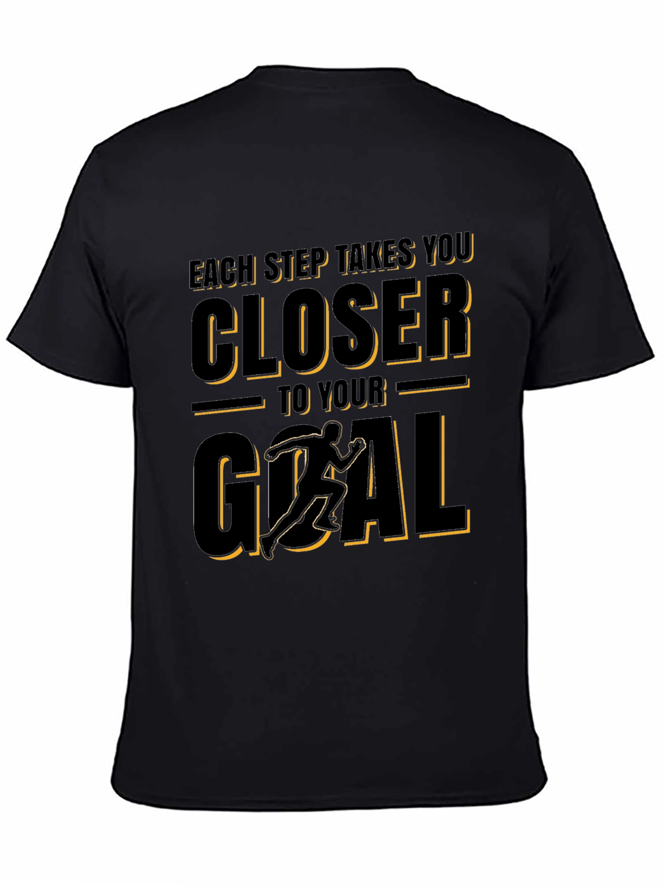 Camiseta Negra Deportiva Motivacional