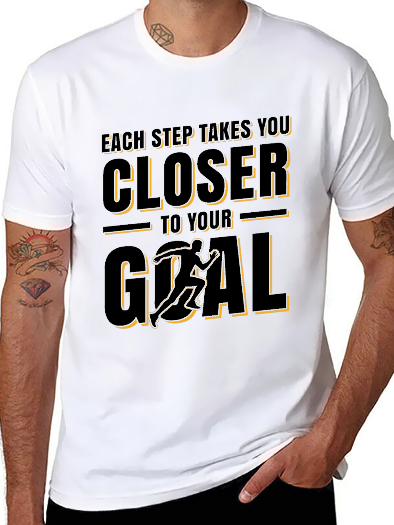 Camiseta Negra Deportiva Motivacional