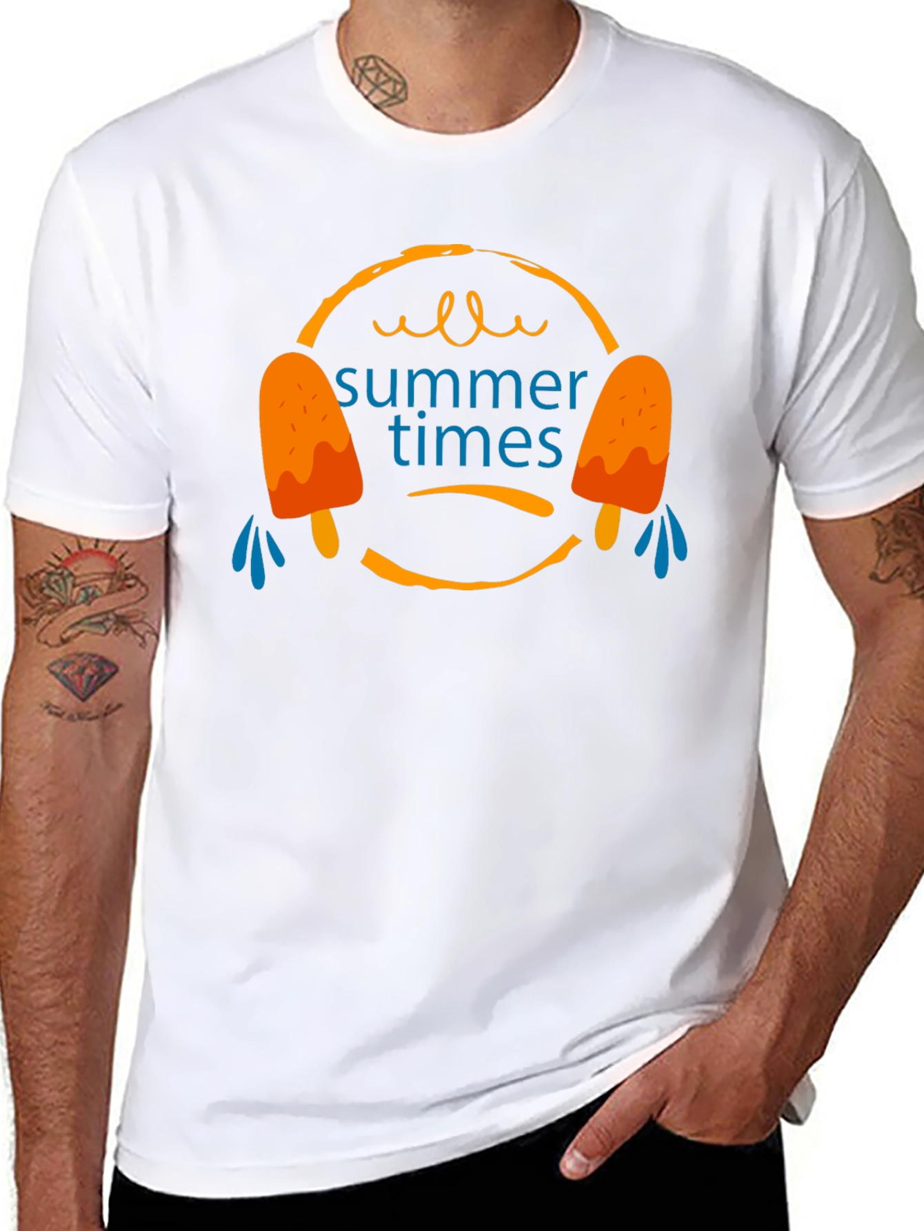 Camiseta Negra con Diseño de Verano Summertime