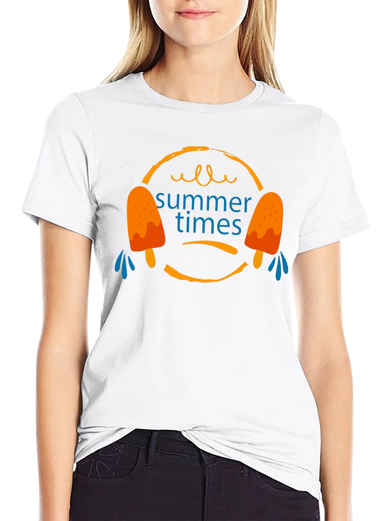 Camiseta Negra con Diseño de Verano Summertime