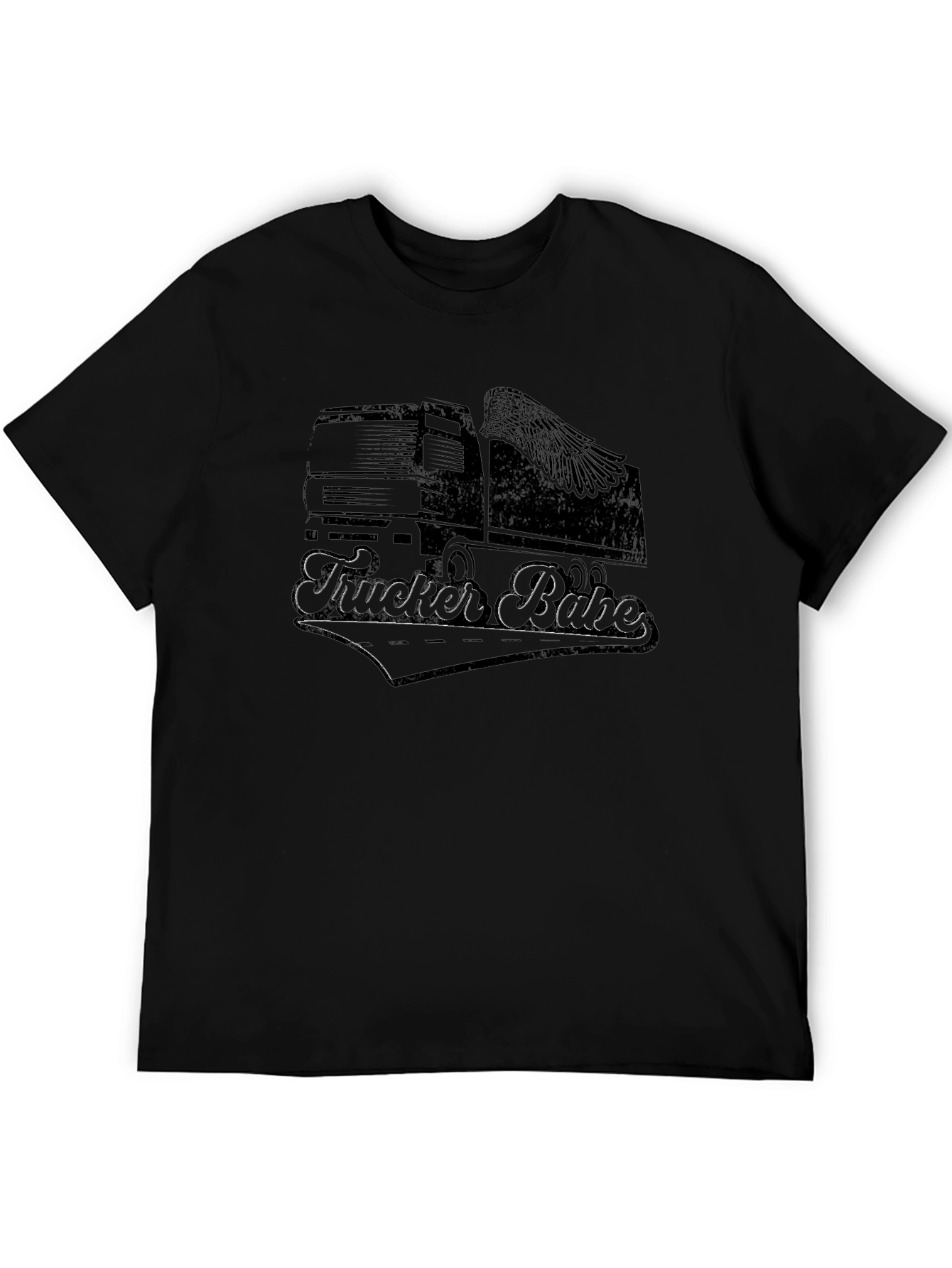 Camiseta Negra Trucker Babe para Hombre
